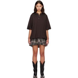 Acne Studios Acne Studios Brown & Green Layered T-shirt Minidress