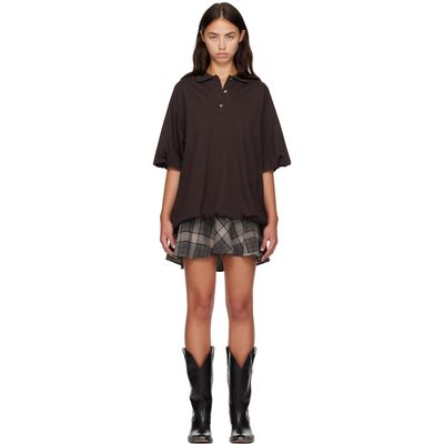 Acne Studios Acne Studios Brown & Green Layered T-shirt Minidress