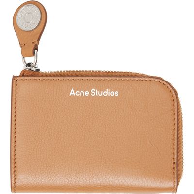 Acne Studios Acne Studios Brown Compact Zip Wallet
