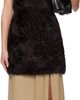 Acne Studios Acne Studios Brown Faux-Fur Minidress - 1