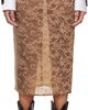 Acne Studios Acne Studios Brown Lace Midi Skirt - 1