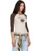 Acne Studios Acne Studios Brown Logo Jersey T-shirt - 2