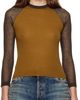 Acne Studios Acne Studios Brown Semi-Sheer T-shirt - 1