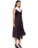 Acne Studios Acne Studios Brown Shiny Satin Slip Midi Dress - 2