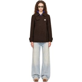 Acne Studios Acne Studios Brown Single-Breasted Wool Jacket