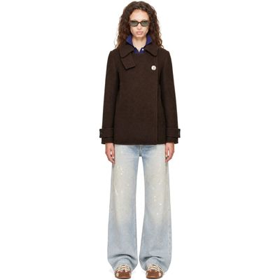 Acne Studios Acne Studios Brown Single-Breasted Wool Jacket