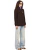 Acne Studios Acne Studios Brown Single-Breasted Wool Jacket - 2