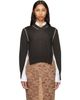 Acne Studios Acne Studios Brown Wrinkled V-Neck Sweater - 1
