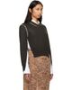 Acne Studios Acne Studios Brown Wrinkled V-Neck Sweater - 2