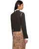 Acne Studios Acne Studios Brown Wrinkled V-Neck Sweater - 3