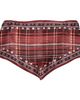 Acne Studios Acne Studios Burgundy Check Silk Scarf - 2