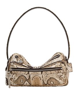 Acne Studios Acne Studios Camero Snake Embossed Leather Shoulder Bag