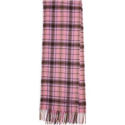 Acne Studios Acne Studios Canada Check Recycled Cashmere Blend Fringe Scarf