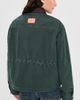 Acne Studios Acne Studios Canvas Jacket with Leather Collar Dark Green - 3
