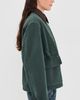 Acne Studios Acne Studios Canvas Jacket with Leather Collar Dark Green - 4