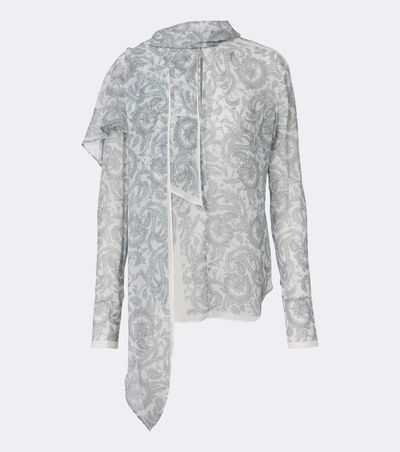 Acne Studios Acne Studios Caped paisley silk crêpe blouse