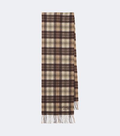 Acne Studios Acne Studios Checked fringed cashmere and wool scarf