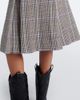 Acne Studios Acne Studios Checked pleated wool midi skirt - 4