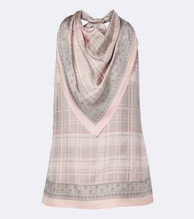 Acne Studios Acne Studios Checked scarf-detail silk top