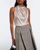 Acne Studios Acne Studios Checked scarf-detail silk top - 2