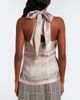 Acne Studios Acne Studios Checked scarf-detail silk top - 4