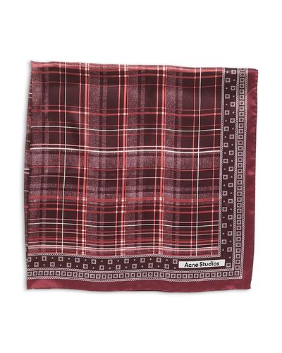 Acne Studios Acne Studios Checkered Silk Scarf