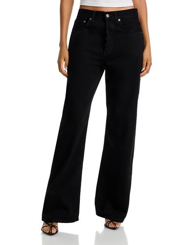 Acne Studios Acne Studios Cotton Wide Leg Jeans in Black
