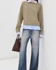 Acne Studios Acne Studios Crewneck Sweatshirt Beige/Blue - 5
