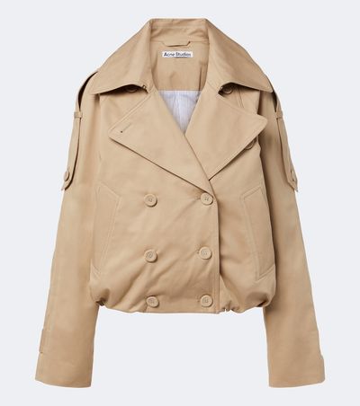 Acne Studios Acne Studios Cropped cotton twill trench coat