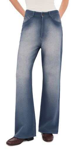 Acne Studios Acne Studios Denim Jersey Trousers Grey Melange