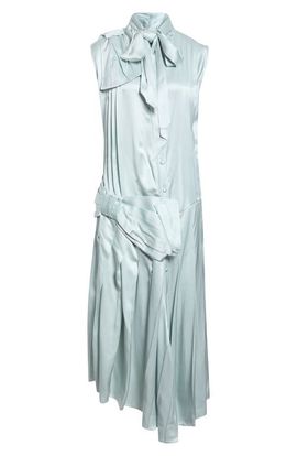 Acne Studios Acne Studios Devyn Silk Blend Satin Bow Midi Dress