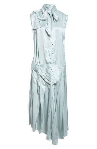 Acne Studios Acne Studios Devyn Silk Blend Satin Bow Midi Dress