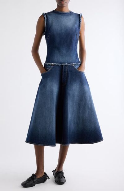 Acne Studios Acne Studios Duffena Layered Denim Midi Dress