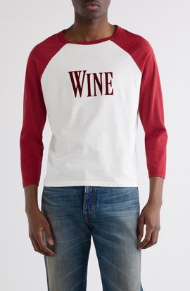 Acne Studios Acne Studios Eigne U Wine Graphic T-Shirt