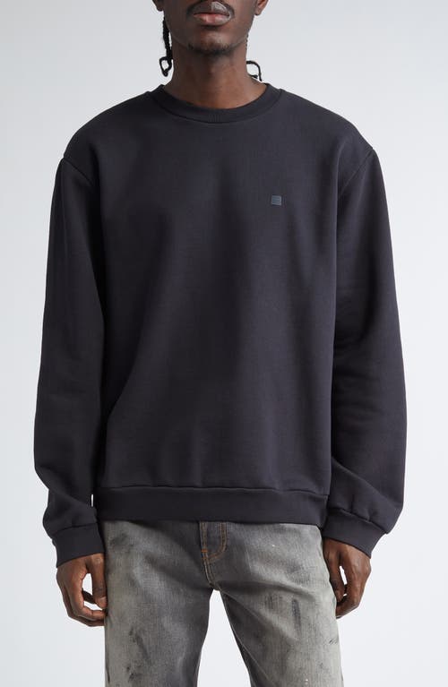 Acne Studios Acne Studios Embroidered Face Patch Fleece Sweatshirt