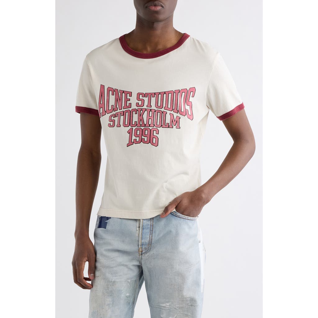 Acne Studios Acne Studios Eram College Logo Ringer Graphic T-Shirt