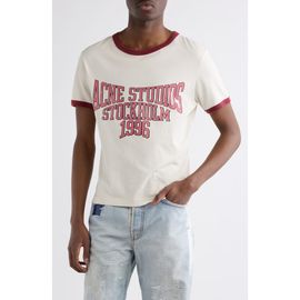 Acne Studios Acne Studios Eram College Logo Ringer Graphic T-Shirt