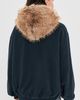Acne Studios Acne Studios Faux Shearling Hooded Jacket Dark Navy - 4