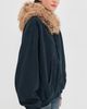 Acne Studios Acne Studios Faux Shearling Hooded Jacket Dark Navy - 5