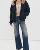 Acne Studios Acne Studios Faux Shearling Hooded Jacket Dark Navy - 6