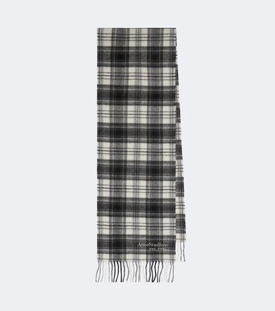 Acne Studios Acne Studios Fringed plaid cashmere and wool scarf