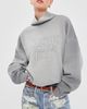 Acne Studios Acne Studios Funnel Neck Sweatshirt Grey Melange - 2