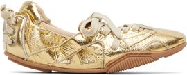 Acne Studios Acne Studios Gold Lace-Up Leather Sneakers