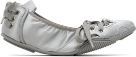 Acne Studios Acne Studios Gray Lace-Up Satin Sneakers