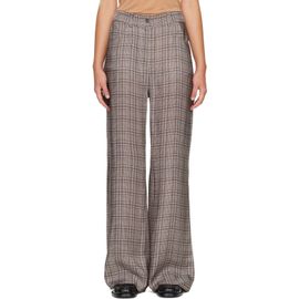 Acne Studios Acne Studios Gray Printed Check Trousers
