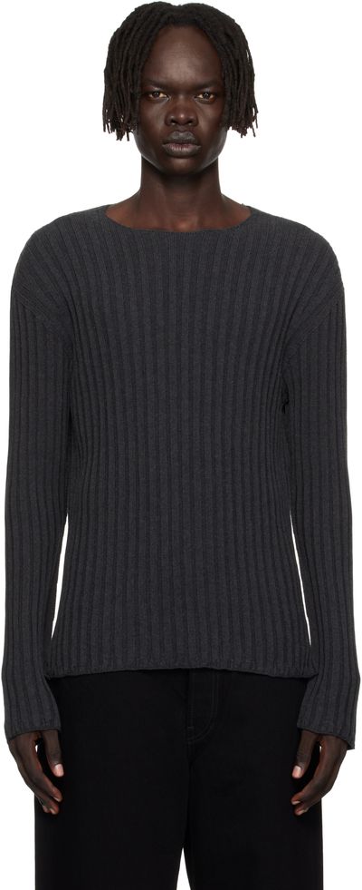 Acne Studios Acne Studios Gray Ribbed Sweater