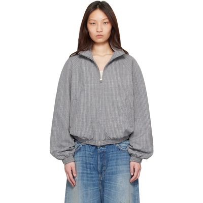 Acne Studios Acne Studios Gray Technical Check Jacket