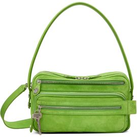 Acne Studios Acne Studios Green Camero Party Suede Bag