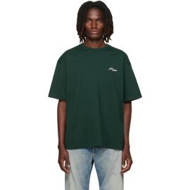 Acne Studios Acne Studios Green Embroidered-Logo T-shirt