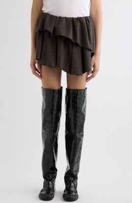 Acne Studios Acne Studios Ifelpa Plaid Ruffle Miniskirt